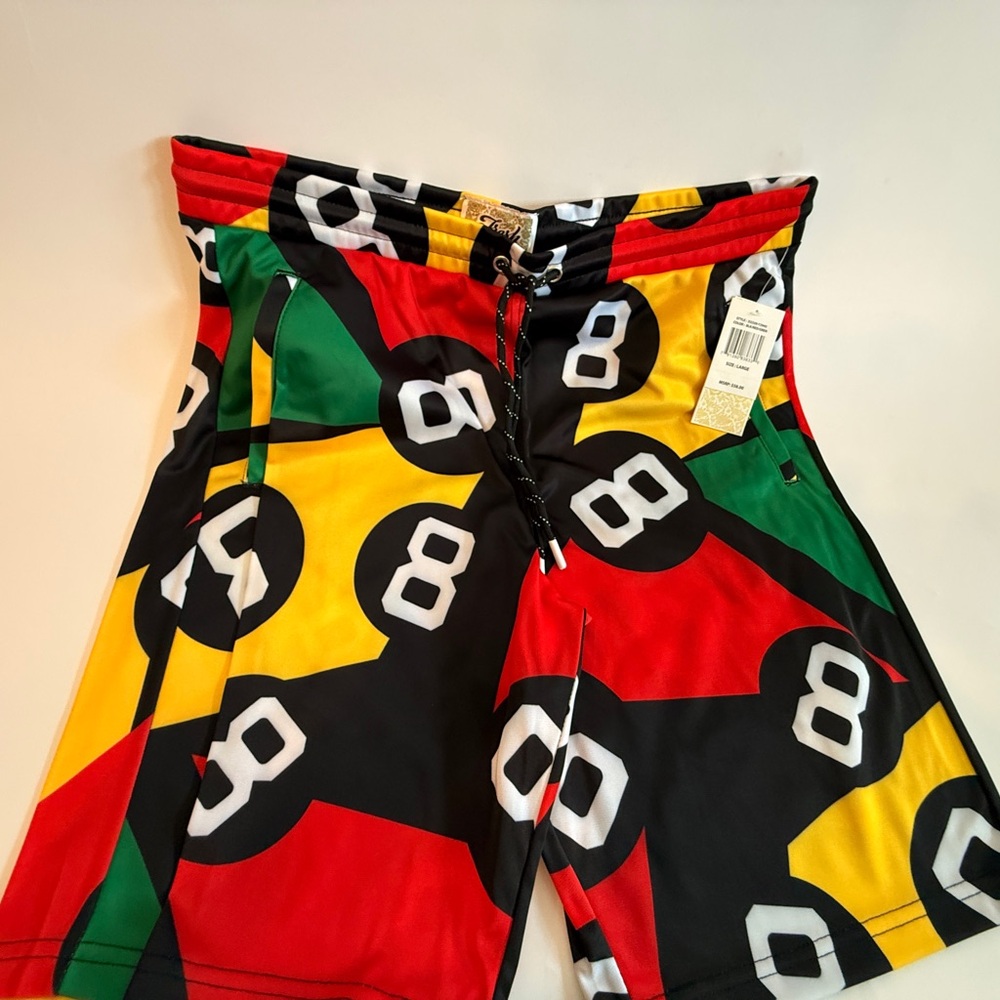 Colorful Graphic Number 8 Shorts